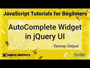 Autocomplete Widget in JQuery UI