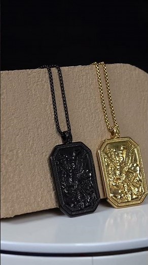 Christianartworkshop Classic Style St. Michael the Archangel Protection Pendant Necklace