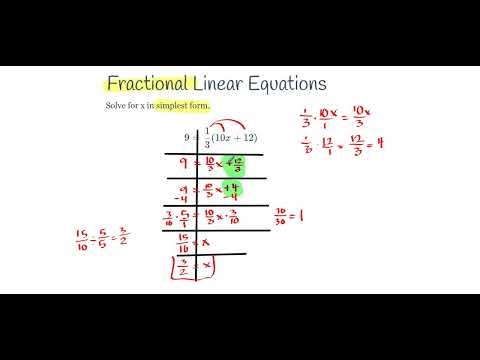 Fractional Linear Equations