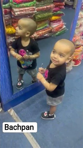 vaishno playing with mirror reflection