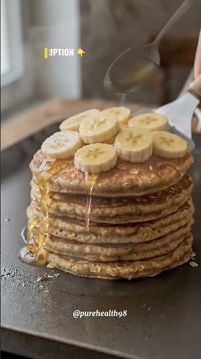 Healthy Pancakes in 5 Minutes 🔥 | Only 2 Ingredients Breakfast 💪 | No Flour, No Sugar #pancake #yt