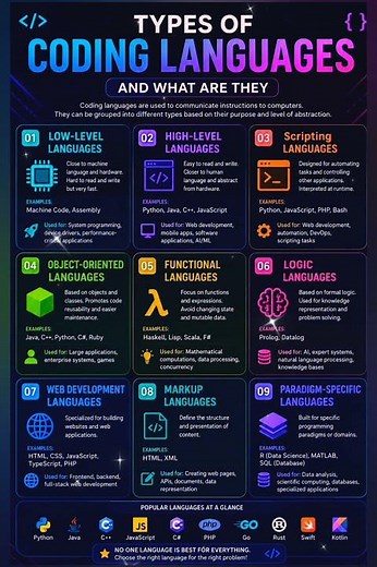 Types of programming Languages Explained in 30 seconds 🚀