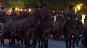 British military rehearse on horseback ahead of Jubilee celebrations