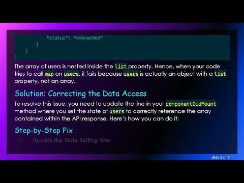Resolving the users.map is not a function Error in React with Axios