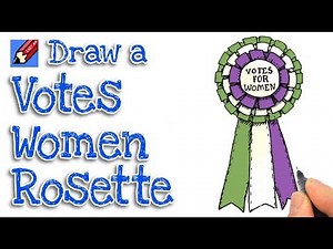 How to draw a Votes For Women Rosette Real Easy