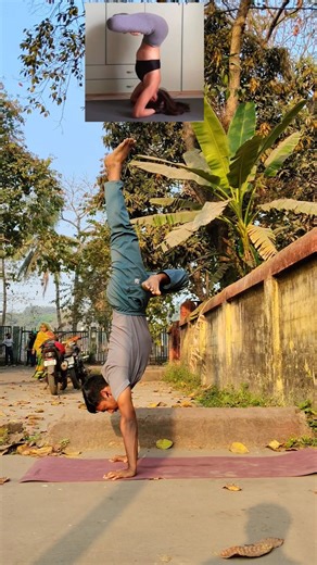 Lotus handstand exercise challenge to everyone.