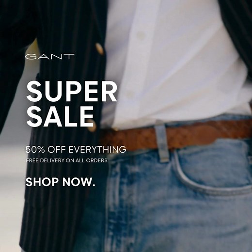 50% Off Everything Free Delivery on ALL Orders! | GANT