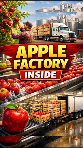 🍎 APPLE PACKING PROCESS #factoryprocess #ai