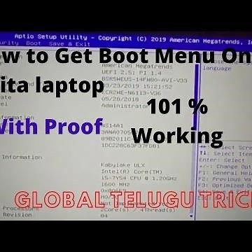 AVITA LAPTOP BIOS SETTING AND BOOT OPTION WORKING FOR ALL MODELS (101%)