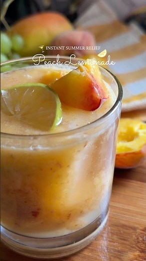 Peach lemonade recipe easy summer drinks #summerdrink #recipe #easyrecipe #lemonade