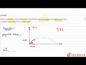 What is a projectile ? Give its examples. Whow that the path of projectile is a parabolic