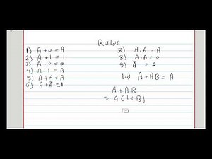 03 Digital Logic Design Revision (Simplification using Boolean Algebra)