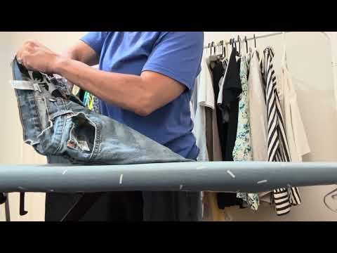 These Jeans Were SO Creased… Until I Ironed Them Flat 😳🔥 | Extreme Denim ASMR