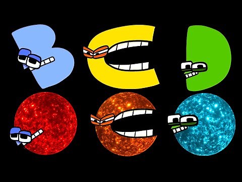 Alphabet Lore but Letters Turned into Stars - Universe Size Comparison