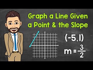 Graph a Line Given a Point and the Slope | Positive Slope Example | Math with Mr. J