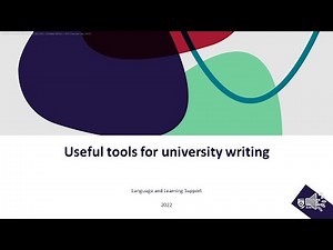 Useful tools for university writing