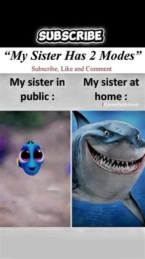 Sister Double Personality Meme 🤯#nobatidao