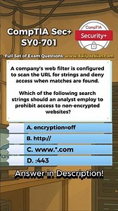 CompTIA Security+ (SY0-701) Exam-Style Practice Question 2026