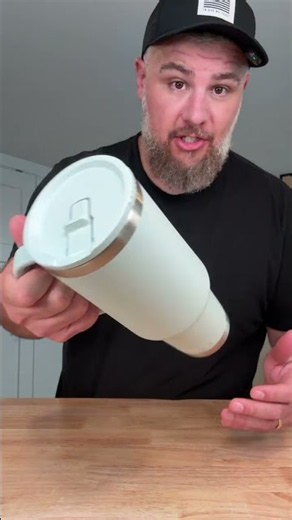 YETI finally made a 40 oz travel mug with a completely leakproof flip-up straw 🙌 #YETIRambler