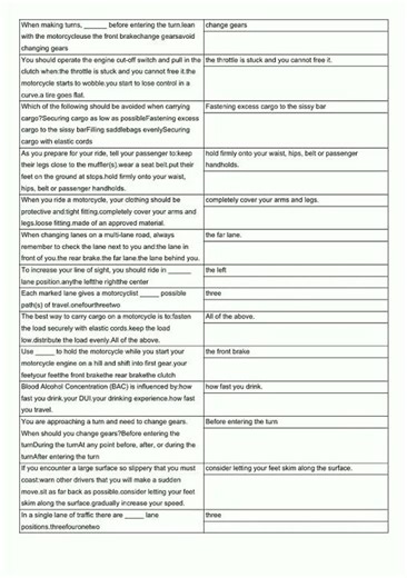 MN Motorcycle Permit Practice Test #1 Flashcards video