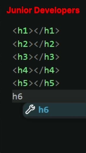 HTML Junior Developers vs Senior Developers