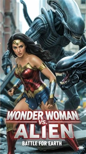 Title Wonder Woman vs. Xenomorph The Ultimate Hunt 👽⚔️