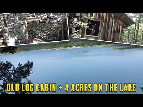 OLD homestead Log Cabin - Owner Financed Land for sale on the LAKE! [COOL OLD LOG CABIN] $500 Down
