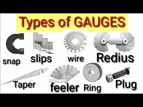 TYPES OF GAUGES | Plug , Ring , Snap, Feelar , Plate, wire ,Slip, Redius And Taper gauge |