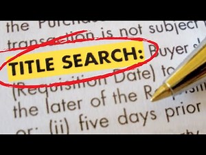 What is a Title Search? | Real Estate Title Search & Title Insurance in Canada Explained