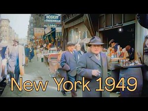 New York 1949 in Color, Real Street Life (60fps, Remastered) Sound Design