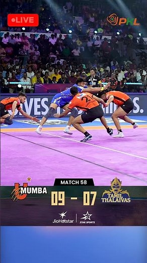 U Mumba's super tackle vs Tamil Thalaivas in Match 58 #PKL12 | Pro Kabaddi League #shorts