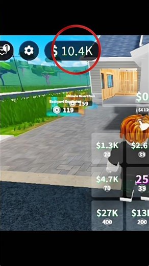 10.4k Dollar Invest Build New Home Roblox #viral #shorts