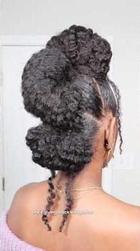 3 Bun Mohawk Hairstyle Tutorial ✍🏽 take notes! #hairstyle