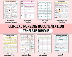 Nursing Clinical Documentation Template Bundle | SOAP   SBAR   MAR   Care Plan | Printable Pdf - Etsy