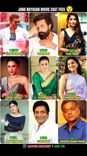 VIJAY THALAPATHY NEW MOVIE CAST FEES? || JANA NAYAGAN ||#vijaythalapathy #movie #cast