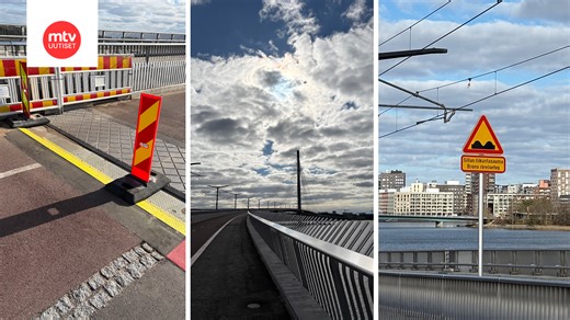Upouudella Kruunuvuorensillalla pyöräily voi olla vaarallista – tältä kohutut liikuntasaumat näyttävät