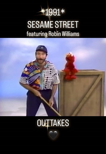 Sesame Street outtakes featuring Robin Williams. 1991. . . . . . . . . . . . . . . . . . . #sesamestreet #elmo #robinwilliams #outtakes #90s #90skid #90sbaby #90saesthetic #90sthrowback #90shair #90sstyle #throwback #nostalgia #nostalgic #childhood #childhoodmemory #kidstv #retro #vintage #millenial #memoryunlocked #90stv #80sbaby #80skid #a90slife