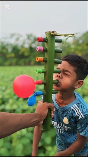 ​Amazing Bamboo & 6 Balloons Toy Craft #shorts #toys