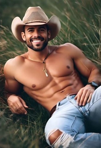 Muscled Texas Cowboy Takes a Break #musclebuliding #muscle #model #bodybuilder #cowboy #muscled