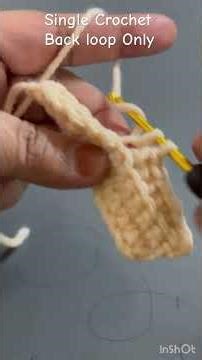 Single Crochet ♥️♥️♥️✅✅✅Back loop only#crochetstitch#crochet