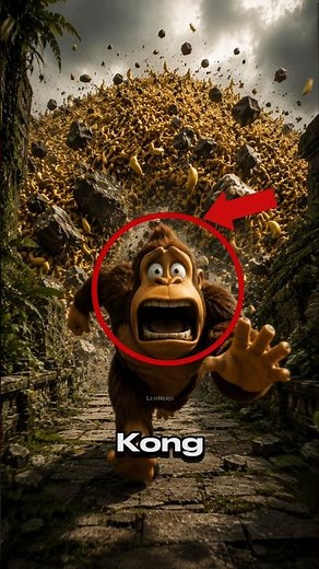 What is the Banana Kong monkey running from?