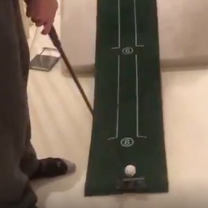 Behold the greatest golf trick shot/beer pong setup ever