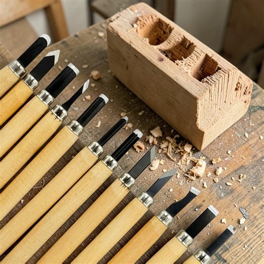 12-piece Wooden Mini Carving Chisel & Knife Set – Hand Carver Woodworking Tool Kit - Etsy