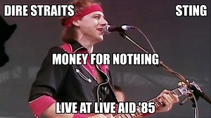 128K views · 52 reactions | Dire Straits / Sting / Money For Nothing _ Remastered A.A.C. Audio _ Full Screen Video _ High Defininition There are videos that you may not have seen https://www.facebook.com/VladoSimunovicRock The "Live Aid"(Concert for Africa) Was A Rock Concert Held On, July 13, 85, At Wembley And JFK Stadium In Philadelphia | Rock_N_Roll_Fantasy V.S.Rock | Facebook