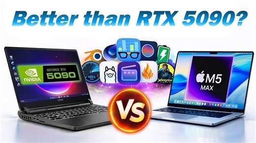 M5 Max MacBook Pro vs. RTX 5090 Benchmarks Revealed