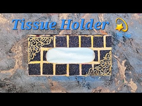 DIY Tissue Holder 📦 Reuse Old Mobile Box #diy #art #viral #craft #tissueholder #trending #shorts