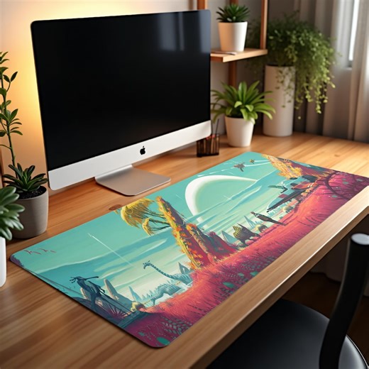 The Legend of Zelda Fantasy Alien World Desk Mat, Gaming Mouse Pad - Etsy