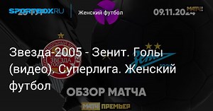 Звезда-2005 - Зенит. Голы (видео). Суперлига. Женский футбол