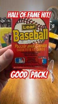 1988 Leaf baseball cards vintage / old wax pack opening rip. Hall of Fame hit!