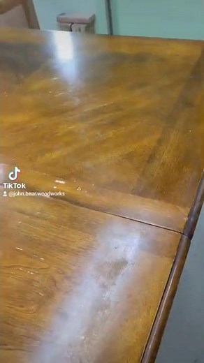 Dining Room Table Refinishing Before and After